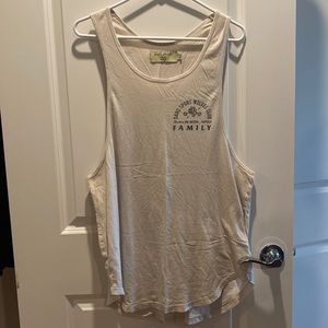 Darc Sport Ohana in Iron (Drop) Tank in Cream/Black